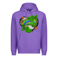 Purple lucky heart St. Patricks Day Premium Hoodie - FaDigitalArtStudio