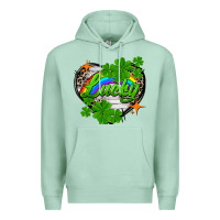 Seafoam lucky heart St. Patricks Day Premium Hoodie - FaDigitalArtStudio