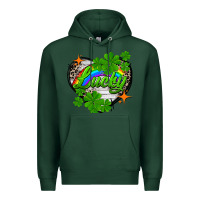 Sports Green lucky heart St. Patricks Day Premium Hoodie - FaDigitalArtStudio