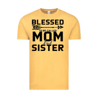 Vintage Mustard Blessed Mom And Sister Vintage Tee - Bettercallsaul
