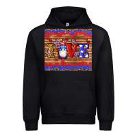 Black american flag gnomes love star leopard glitter Urban Hoodie - Artiststas