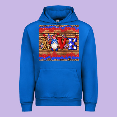 American Flag Gnomes Love Star Leopard Glitter Urban Hoodie Designed By Artiststas