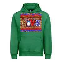 Emerald american flag gnomes love star leopard glitter Urban Hoodie - Artiststas
