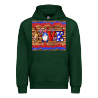 Forest Green american flag gnomes love star leopard glitter Urban Hoodie - Artiststas