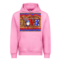 Fuchsia Pink american flag gnomes love star leopard glitter Urban Hoodie - Artiststas