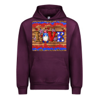 Mauve Wine american flag gnomes love star leopard glitter Urban Hoodie - Artiststas