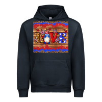 Navy american flag gnomes love star leopard glitter Urban Hoodie - Artiststas