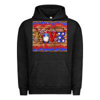 Pigment Black american flag gnomes love star leopard glitter Urban Hoodie - Artiststas