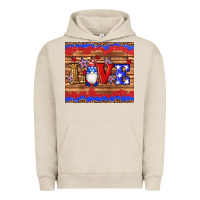 Pigment French Oak american flag gnomes love star leopard glitter Urban Hoodie - Artiststas