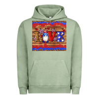 Pigment Oil Green american flag gnomes love star leopard glitter Urban Hoodie - Artiststas
