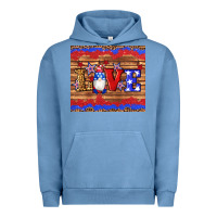 Pigment Pebble Blue american flag gnomes love star leopard glitter Urban Hoodie - Artiststas
