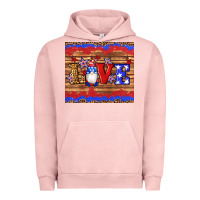 Pigment Salmon american flag gnomes love star leopard glitter Urban Hoodie - Artiststas