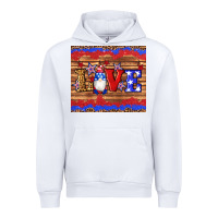 White american flag gnomes love star leopard glitter Urban Hoodie - Artiststas