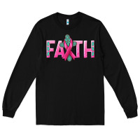 Black Cancer Faith with gemstone Long Sleeve Tee - NancyCooperArtShop