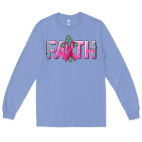 Colony Blue Cancer Faith with gemstone Long Sleeve Tee - NancyCooperArtShop