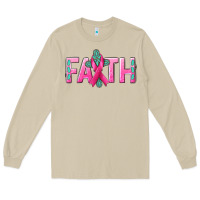 Mushroom Cancer Faith with gemstone Long Sleeve Tee - NancyCooperArtShop