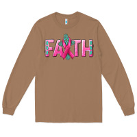 Toasted Coconut Cancer Faith with gemstone Long Sleeve Tee - NancyCooperArtShop