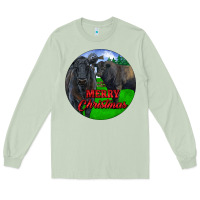 Matcha Black Angus Cattle and Bull Merry Christmas Long Sleeve Tee - RanaPortraitStore