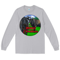 Moon Dust Black Angus Cattle and Bull Merry Christmas Long Sleeve Tee - RanaPortraitStore