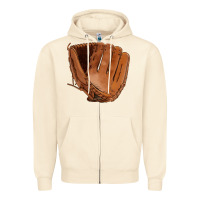 Sandshell baseball glove Zipper Hoodie - FaDigitalArtStudio