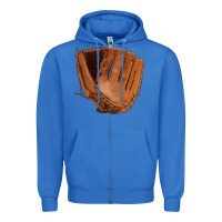True Royal baseball glove Zipper Hoodie - FaDigitalArtStudio