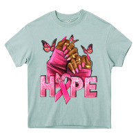 Arona Hope Breast Cancer nails Heavy Core Tee - NancyCooperArtShop