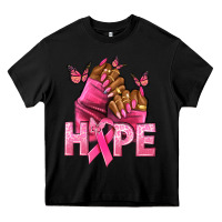Black Hope Breast Cancer nails Heavy Core Tee - NancyCooperArtShop