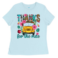 Baby Blue thanks for the ride Ladies Tee - NancyCooperArtShop