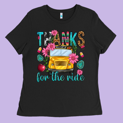Thanks For The Ride Ladies Tee Designed By Nancycooperartshop