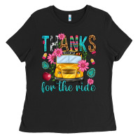 Black thanks for the ride Ladies Tee - NancyCooperArtShop