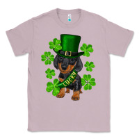 Lilac st. patrick's day lucky dachshund puppy Classic Tee - RanaPortraitStore