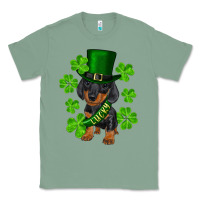 Sage st. patrick's day lucky dachshund puppy Classic Tee - RanaPortraitStore