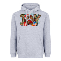 Heather Grey festive joy Heavyweight Hoodie - CowhideDigitalArt