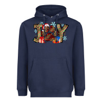 Navy festive joy Heavyweight Hoodie - CowhideDigitalArt