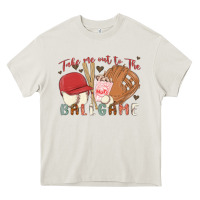 Cream take me out to the ballgame Heavy Core Tee - MaliasSmallBusiness