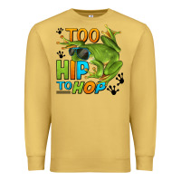Antique Gold too hip to hop frog Premium Sweatshirt - LillyAllenDesigns
