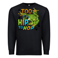 Black too hip to hop frog Premium Sweatshirt - LillyAllenDesigns