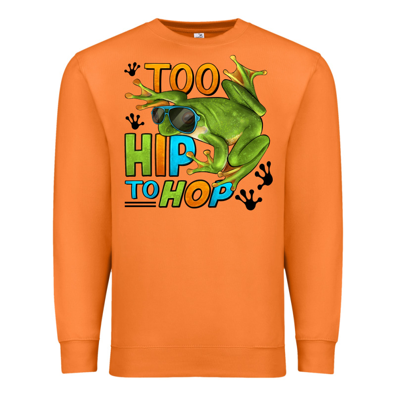 Too Hip To Hop Frog Premium Sweatshirt by LillyAllenDesigns | Teevron