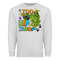 Dove Grey too hip to hop frog Premium Sweatshirt - LillyAllenDesigns