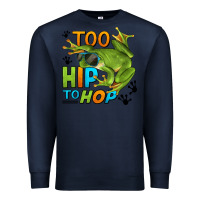 Navy too hip to hop frog Premium Sweatshirt - LillyAllenDesigns