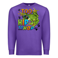 Purple too hip to hop frog Premium Sweatshirt - LillyAllenDesigns