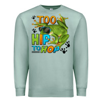 Seafoam too hip to hop frog Premium Sweatshirt - LillyAllenDesigns