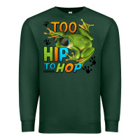 Sports Green too hip to hop frog Premium Sweatshirt - LillyAllenDesigns