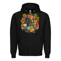 Black thanksgiving truck bbs Zipper Hoodie - BundleAndBundleShop