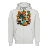 Dove Grey thanksgiving truck bbs Zipper Hoodie - BundleAndBundleShop