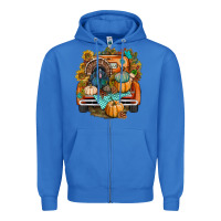 True Royal thanksgiving truck bbs Zipper Hoodie - BundleAndBundleShop