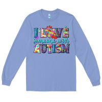 Colony Blue I love someone with Autism Long Sleeve Tee - NancyCooperArtShop