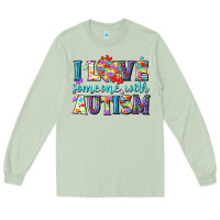 Matcha I love someone with Autism Long Sleeve Tee - NancyCooperArtShop