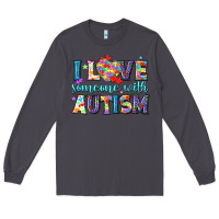Smoke I love someone with Autism Long Sleeve Tee - NancyCooperArtShop