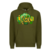 Army Green St. Patrick's Day lucky Premium Hoodie - FaDigitalArtStudio